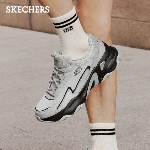 斯凯奇糯米熊|夏季女经典百搭通勤老爹鞋厚底耐磨轻便休闲运动鞋 - 图0