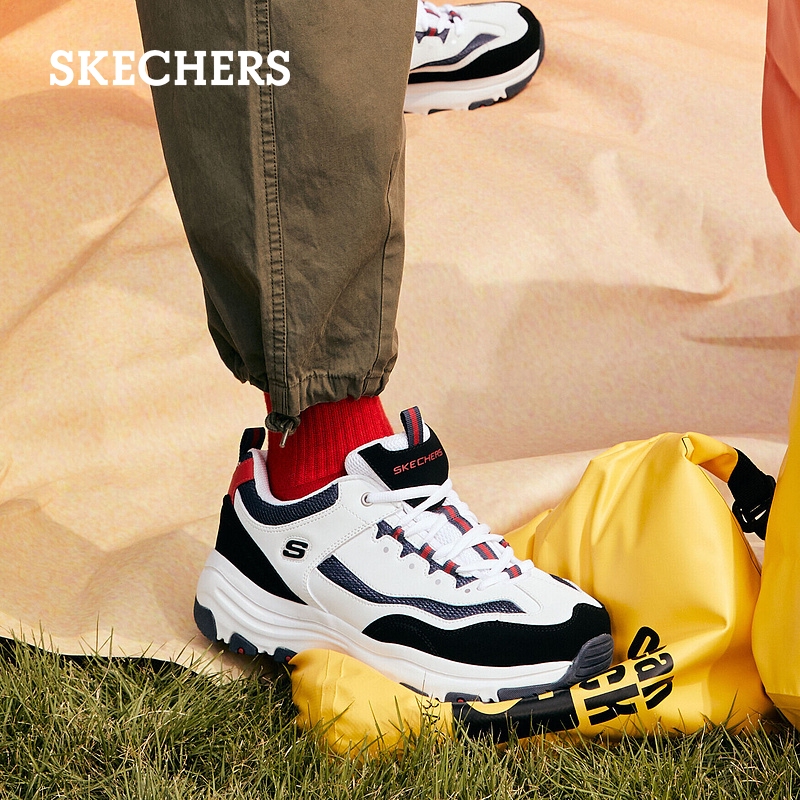 Skechers斯凯奇夏季男鞋经典百搭厚底老爹鞋舒适复古运动鞋休闲鞋-图2