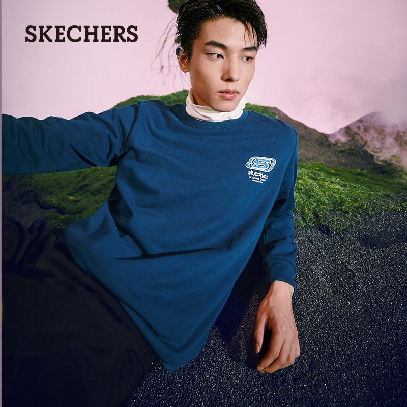 Skechers斯凯奇春夏明星同款卫衣男女同款休闲舒适上衣外套时尚