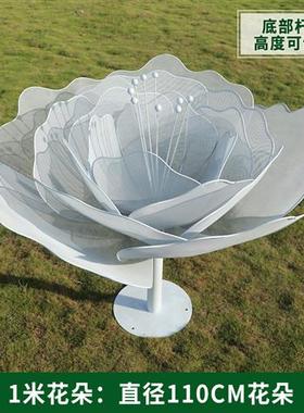 不锈钢铁艺动物雕塑定制户外花园林景观发光蝴蝶蒲公英梅花鹿摆件