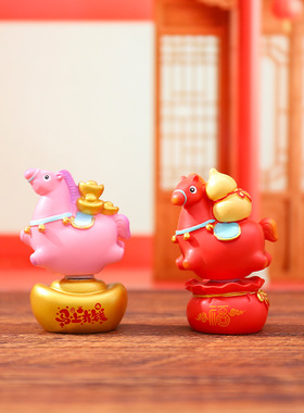 陶瓷旋转马新年生肖转转马上有米