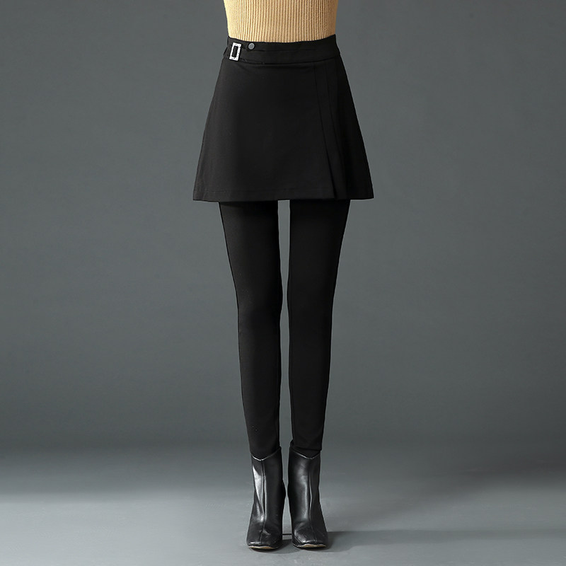 假两件高腰外穿2023春秋a字打底裤 紫碧萝打底裤