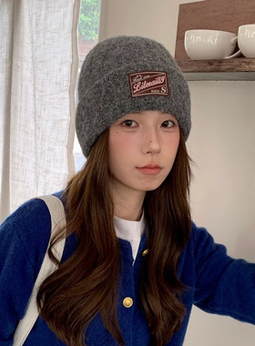 韩版针织毛线帽男女秋冬包头帽子