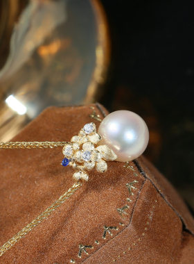 DIY配件s925纯银珍珠吊坠空托