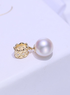 DIY配件S925纯银珍珠吊坠空托轻