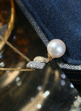 DIY配件S925纯银珍珠吊坠空托