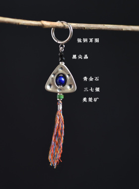 藏式流苏耳环小众个性男女款老银
