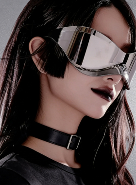 大框连体骑行黑色墨镜复古时髦