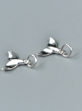 diy纯银挂件美人鱼尾小吊坠新品