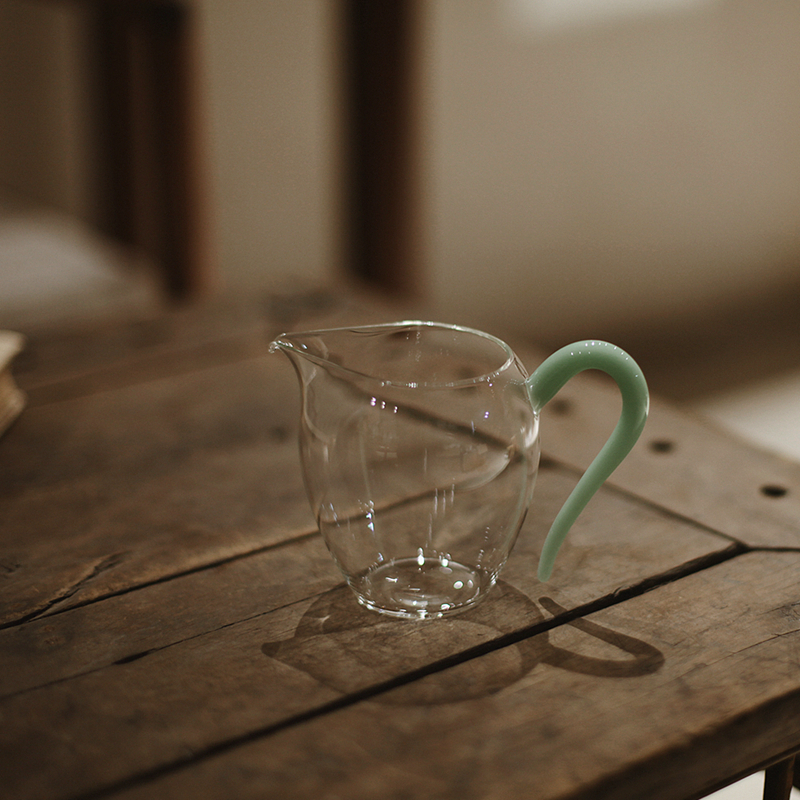 工匠家品《草堂公道杯》天青玉 高透耐热玻璃分茶器 旦盅 公杯,淘宝优惠券,粉丝福利购,淘宝优惠卷