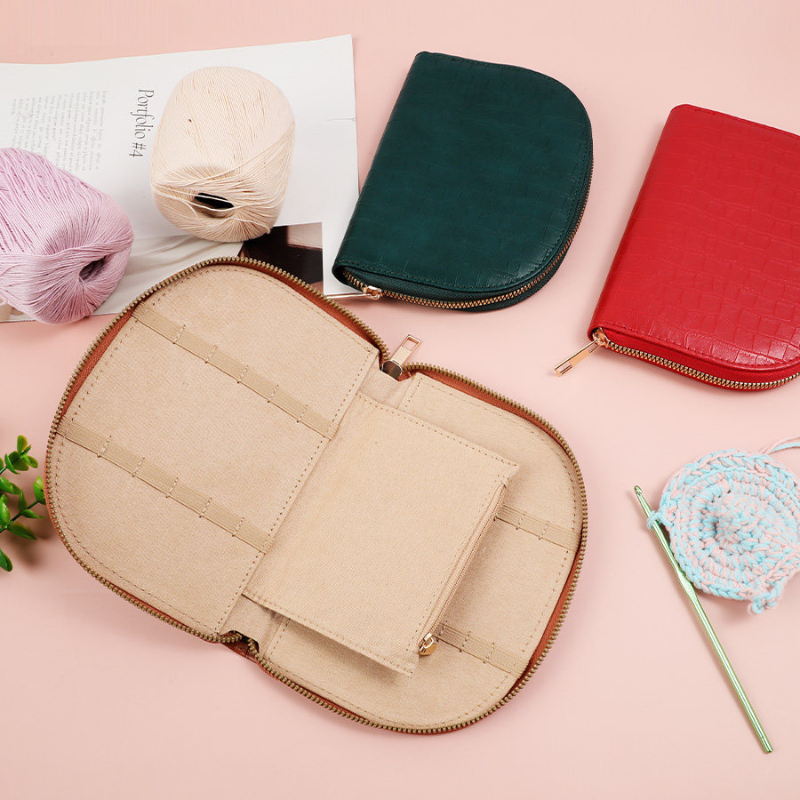 适合装可拆卸环形针及配件仿真皮质感鳄鱼纹环形针编织工具收纳包,淘宝优惠券,粉丝福利购,淘宝优惠卷
