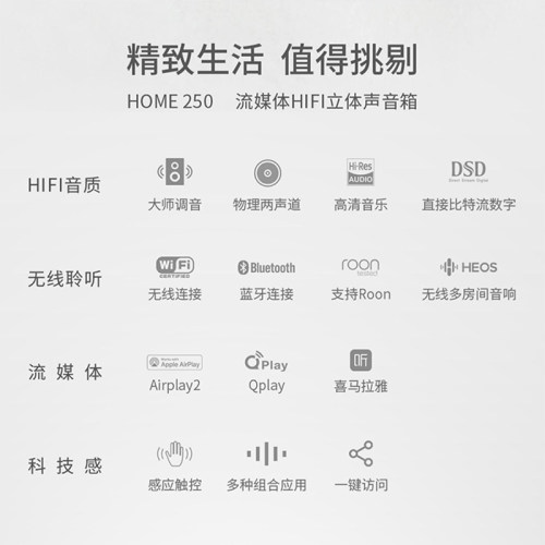 DENON/天龙Home250无线流媒体音箱HiFi音响支持wifi无线应用无损 - 图0