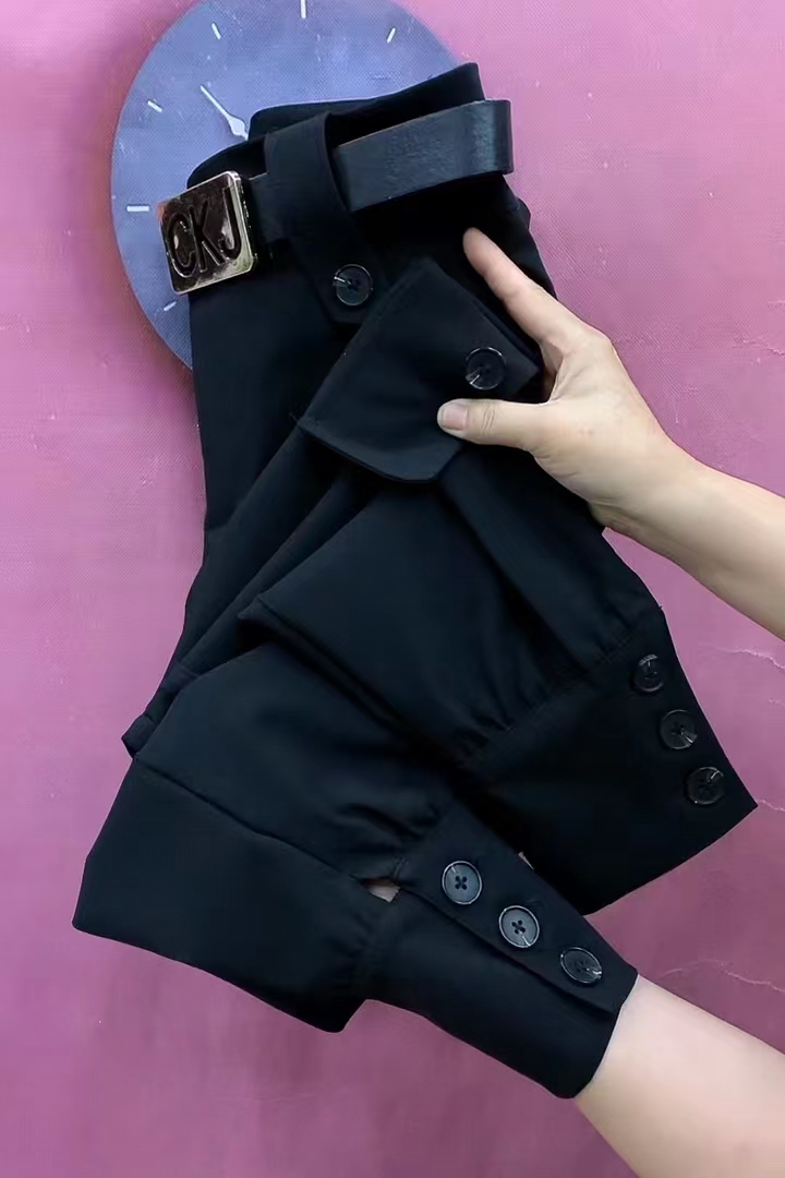 新款洋气休闲马丁裤女2025年秋季高品质宽松遮肉显瘦束脚工装裤潮 - 图0