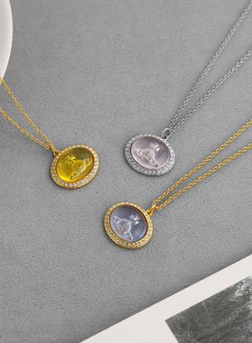 西太后经典款土星项链夏季爆款简约小众高级感气质小众飞船锁骨