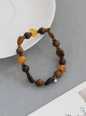 山*家沉香珠串珠手链 新中式简约小众禅风通勤子修串珠手串手链