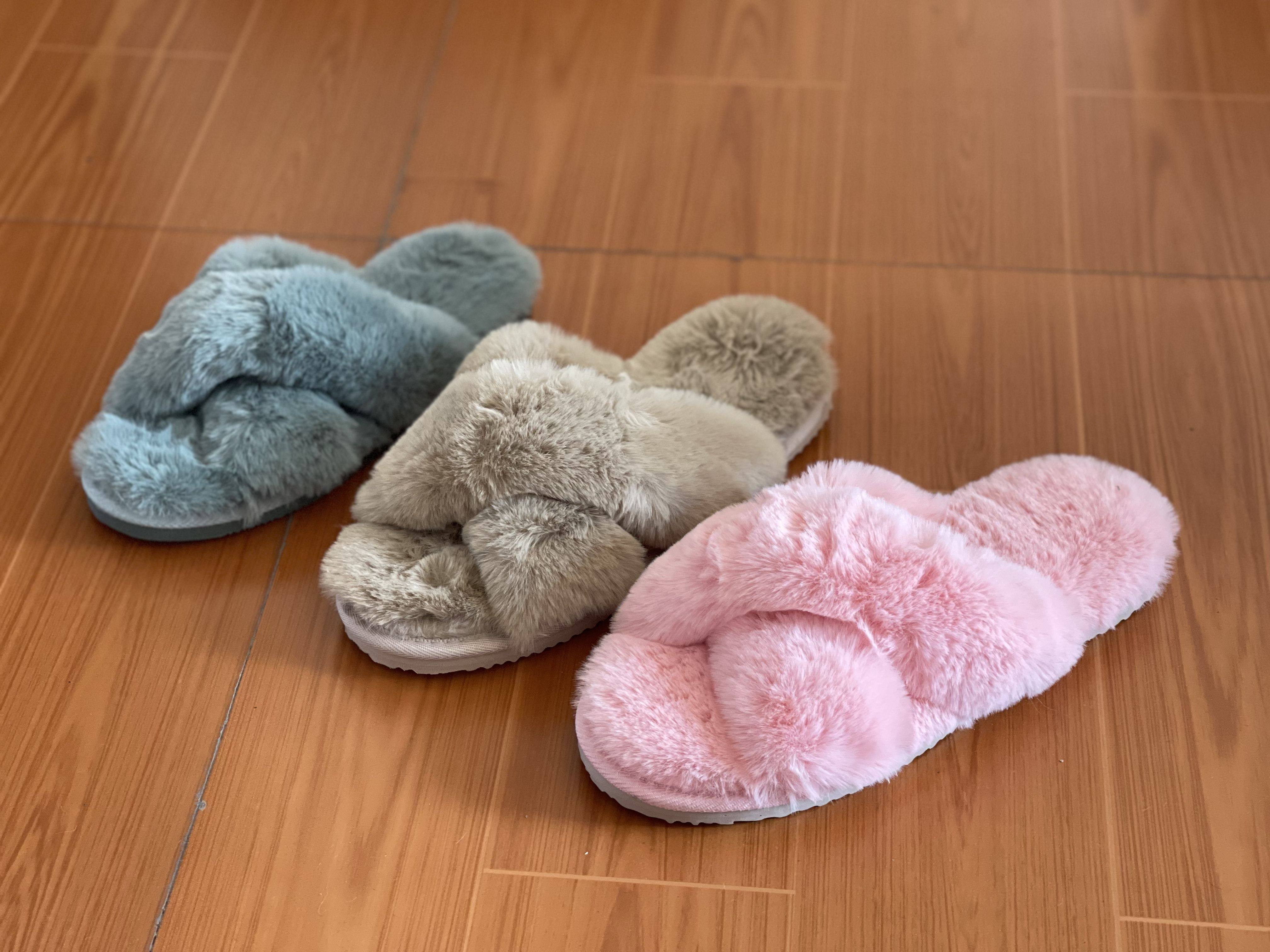 外贸余单高仿大兔毛记忆海绵中底女家居拖鞋室内拖柔软防滑底外穿,淘宝优惠券,粉丝福利购,淘宝优惠卷