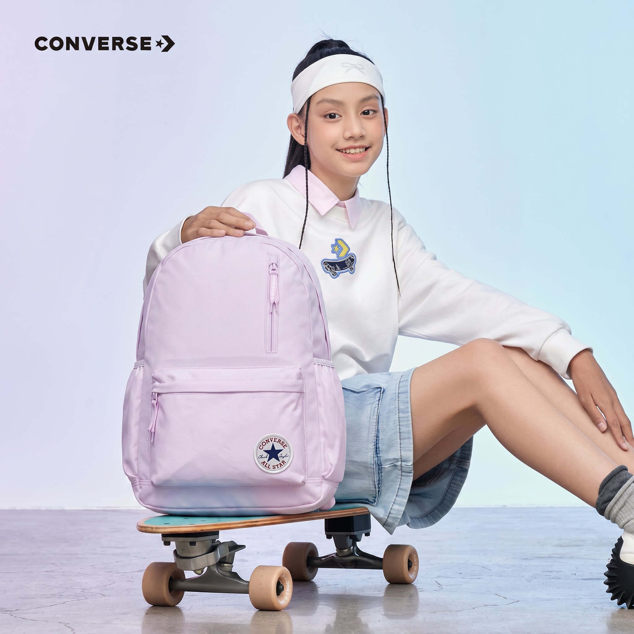 Converse backpack for junior high school students, men and women, large capacity