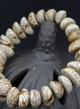 半圆天然菩提子手串文玩佛珠