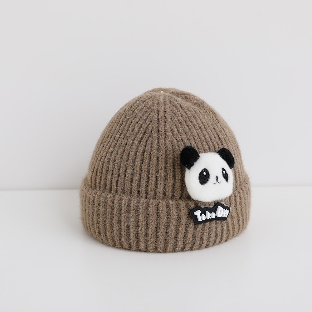 宝宝帽子秋冬棉加厚保暖护耳帽男女儿童可爱熊猫针织套头毛线帽潮,淘宝优惠券,粉丝福利购,淘宝优惠卷