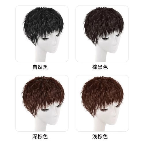 头顶补发片女仿真发玉米烫卷发片轻薄蓬松妈妈遮盖白发无痕增发量 - 图3
