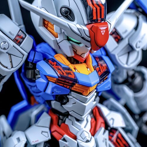 GL 风灵 MGSD 水星的魔女主角机 Q版 高达拼装模型送水贴手办玩具 - 图3