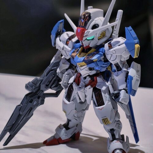 GL 风灵 MGSD 水星的魔女主角机 Q版 高达拼装模型送水贴手办玩具 - 图0