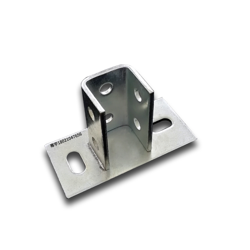 骞宇 C型钢底座连接板 太阳能光伏支架底座 固定立柱斜撑安装配件 - 图2