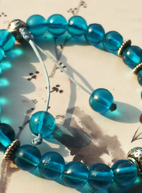 宫廷御用湖蓝色原创设计风老琉璃