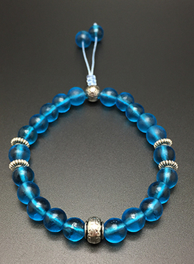 清代宫廷御用古法老琉璃手链