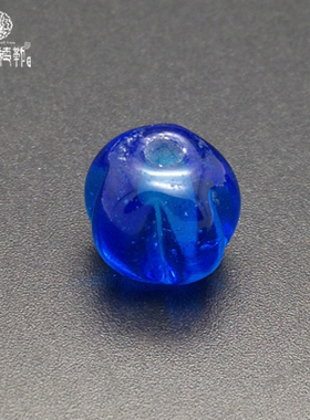 diy琉璃宝蓝色手串文玩配饰散珠