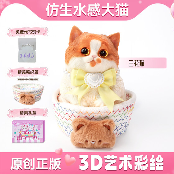 Genuine fat cat pinchle simulation cat doll gift box