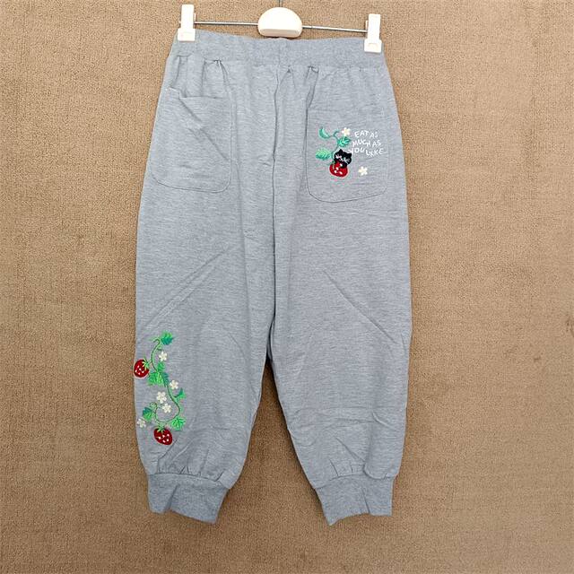 Thin cotton rough strawberry mid-pants casual shorts