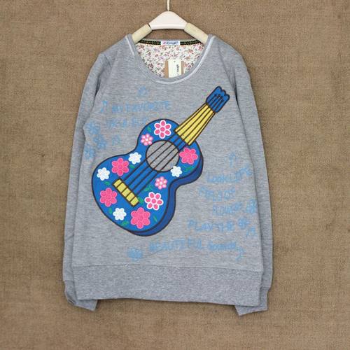 2024新款春秋装rough学生纯棉绣花大提琴卫衣女宽松趣味上衣外套 - 图2