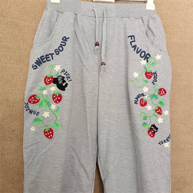 Thin cotton rough strawberry mid-pants casual shorts