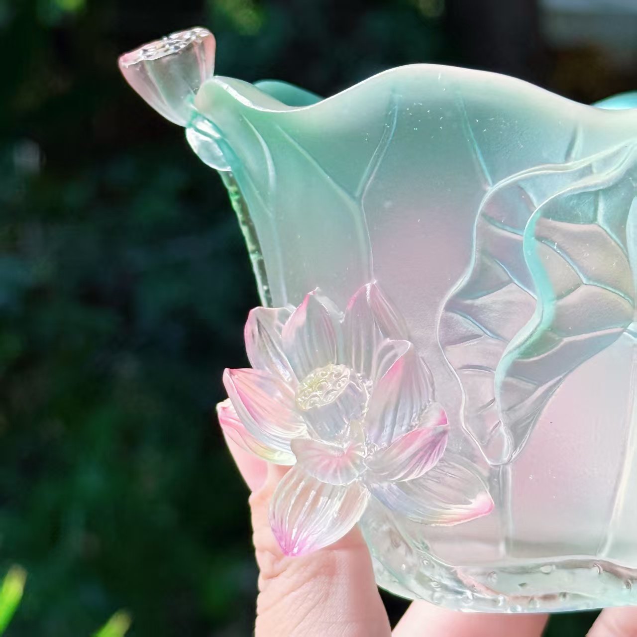 灵隐文创2025新款莲花小水方琉璃盏多彩莲花杯桌面摆件节日礼物,淘宝优惠券,粉丝福利购,淘宝优惠卷