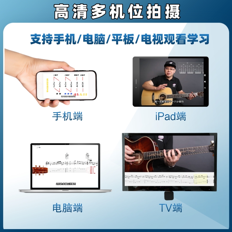 吉他弹唱指弹系统课程，从入门到扒谱即兴，零基础和有基础都适用 - 图3