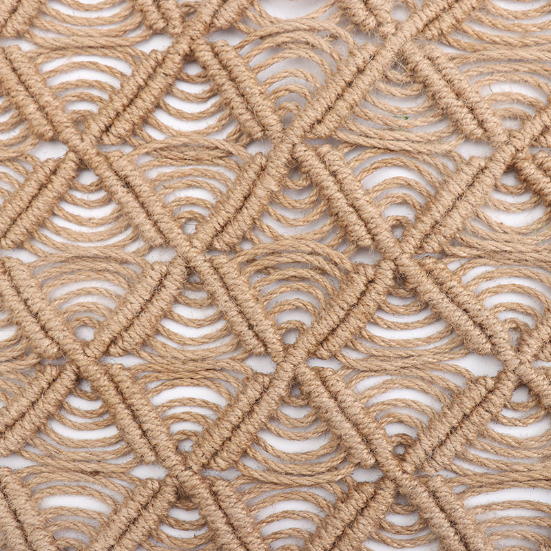 手工编织麻绳垫子家居装饰飘窗垫客厅地垫摄影道具蝴蝶花桌垫杯垫