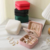 Simple ins portable jewelry box wholesale anti-oxidation earrings earrings rings nail art jewelry storage box with mirror