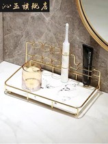 Light and luxurious make-up room Bathroom Pendulum Table desktop High-end electric toothbrush rack Handwashing stand Wash Table Containing box shelves