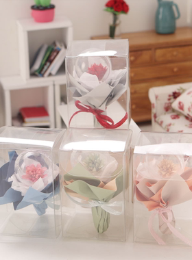 干花摆件卡通娃娃屋仿真花束12分