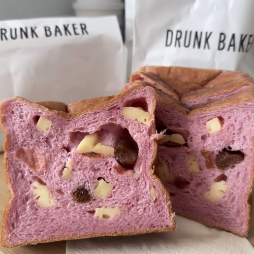 上海DRUNK BAKER枫糖海盐黄油黑米全麦抹茶芋泥生巧牛乳生吐司 - 图0