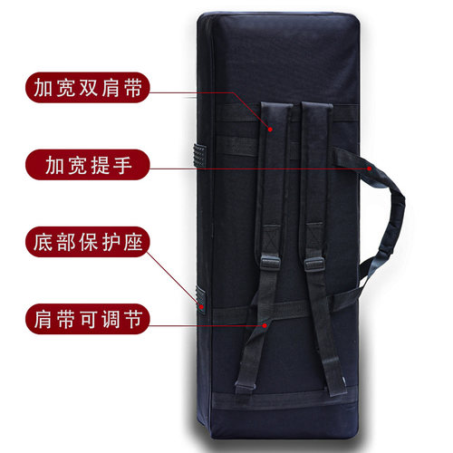 六面加厚电子琴包61键专用琴包电钢琴包双肩背雅马哈适配收纳袋子 - 图2