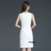Áo dài nữ 2019 mùa hè Váy trắng mới trí tuệ OL Slim Thin Tay áo đáy đầm - váy đầm