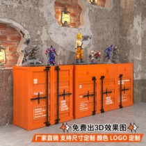 Retro Industrial Wind Iron Art Container Dining Side Cabinet Bar Catering containers Storage snacks Wine Disposal Side Cabinets