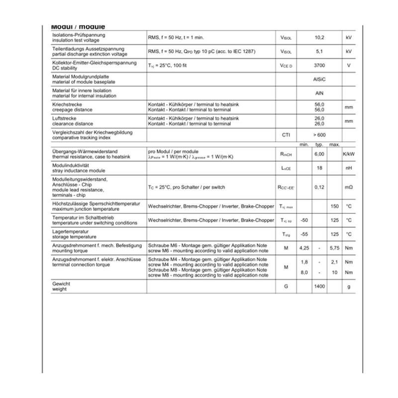 高压IGBT模块英飞凌FZ600R65KF2替代模块YMIF-图3