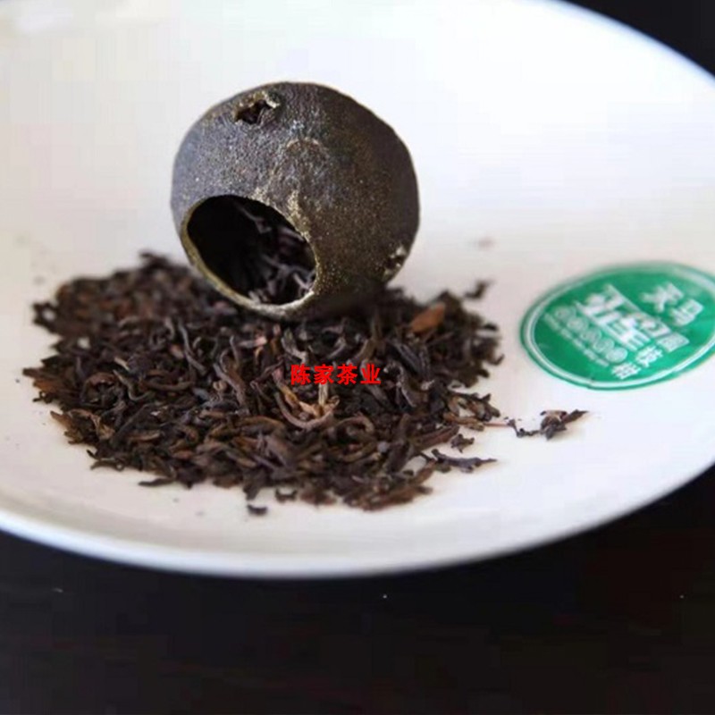 天马五星小青柑陈皮普洱茶宫廷熟茶15年柑普茶正宗新会柑普茶500g-图2