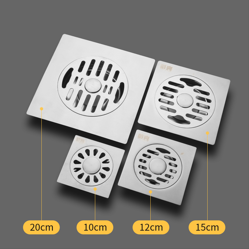 室外庭院304不锈钢大排量地漏防臭器15CM浴室卫生间110管160管径 - 图1