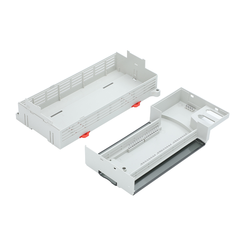 塑料PLC导轨式工控盒电源仪表壳体模块接线端子式接线盒仪表壳体 - 图2