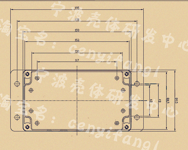 仪表外壳 仪表机箱 塑料外壳安防监控电源 防水盒F2B型:158*90*65 - 图2