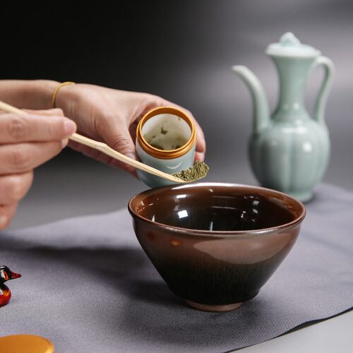 仿宋点茶套装点茶入门茶具仿宋代点茶茶盏点茶点茶茶盏送茶粉 - 图1